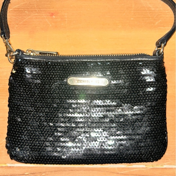 Michael Kors Black Sequin Wristlet - Picture 3 of 5